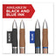 S-gel Premium Metal Barrel Gel Pen, Retractable, Medium 0.7 Mm, Black Ink, Black Barrel, 4/pack