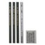 Scholar Graphite Pencil Set, 2 Mm, Assorted Lead Hardness Ratings, Black Lead, Dark Green Barrel, 4/set