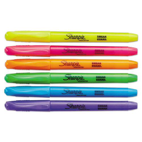 Pocket Style Highlighters, Assorted Ink Colors, Chisel Tip, Assorted Barrel Colors, Dozen