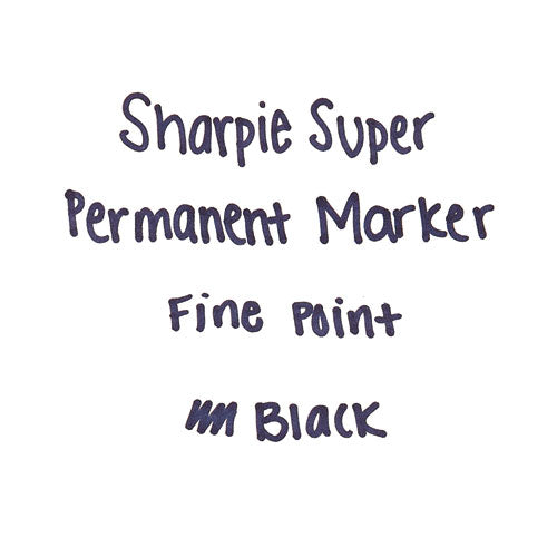 Super Permanent Marker, Fine Bullet Tip, Black, 6/pack