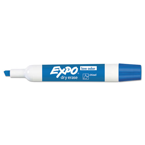 Low-odor Dry-erase Marker, Broad Chisel Tip, Blue, Dozen