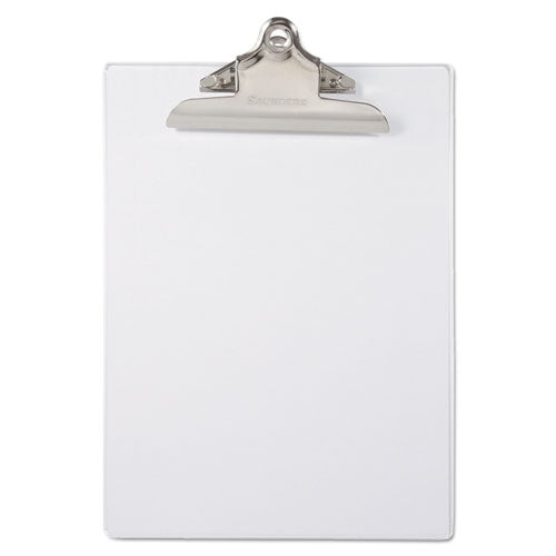 Recycled Plastic Clipboard With Ruler Edge, 1" Clip Capacity, Holds 8.5 X 11 Sheets, Red