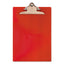 Recycled Plastic Clipboard With Ruler Edge, 1" Clip Capacity, Holds 8.5 X 11 Sheets, Red