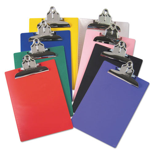 Recycled Plastic Clipboard With Ruler Edge, 1" Clip Capacity, Holds 8.5 X 11 Sheets, Black