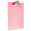 Recycled Plastic Clipboard With Ruler Edge, 1" Clip Capacity, Holds 8.5 X 11 Sheets, Pink