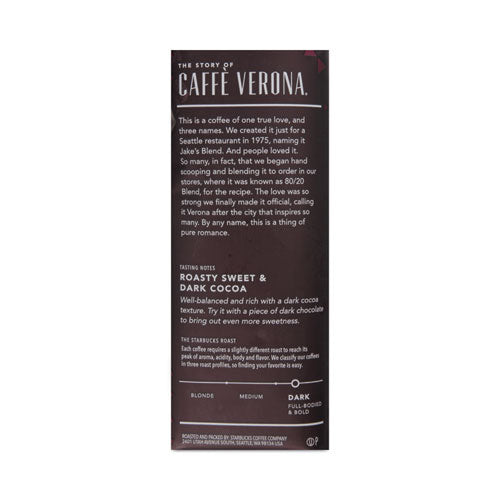 Coffee, Caffe Verona, 1 Lb Bag, 6/carton