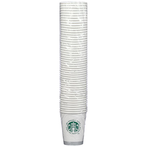 Hot Cups, 12 Oz, White With Green Starbucks Logo, 1,000/carton