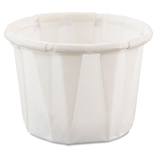 Paper Portion Cups, 1 Oz, White, 250/bag, 20 Bags/carton