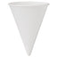 Cone Water Cups, Cold, Paper, 4 Oz, White, 200/bag, 25 Bags/carton