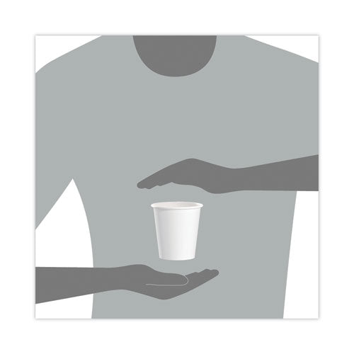 Single-sided Poly Paper Hot Cups, 10 Oz, White, 1,000/carton