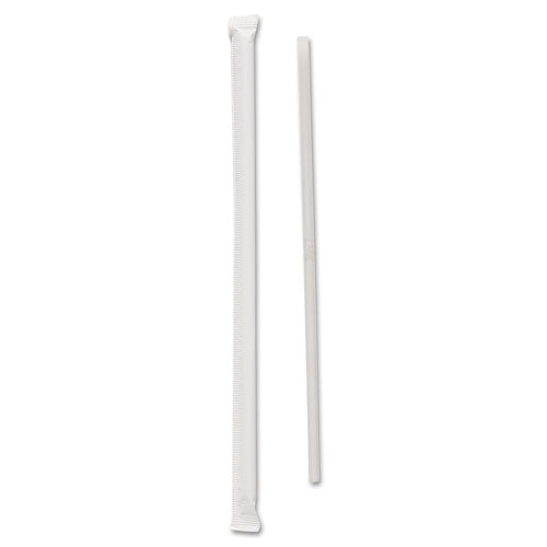 Jumbo Straws, 7.75", Polypropylene, Translucent, 250/pack, 50 Packs/carton