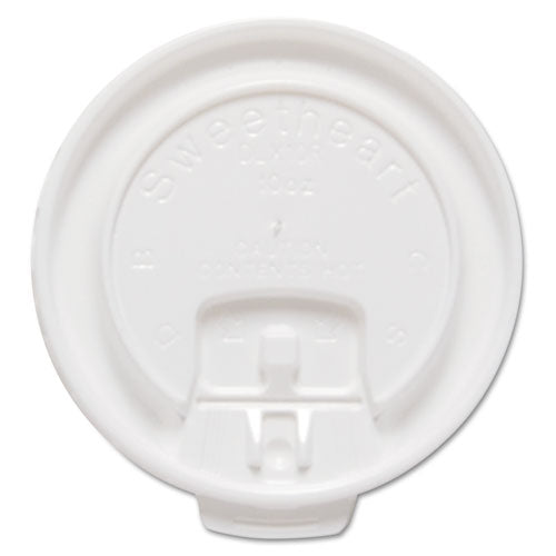 Lift Back And Lock Tab Cup Lids For Foam Cups, Fits 10 Oz Trophy Cups, White, 2,000/carton