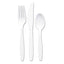 Guildware Extra Heavyweight Plastic Cutlery, Forks, White, 100/box