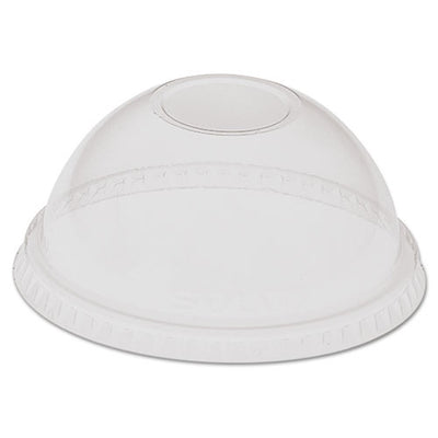 Dome-Top Cold Cup Lids, Fits 28 oz to 32 oz Cups, Clear, Plastic, 500/Carton