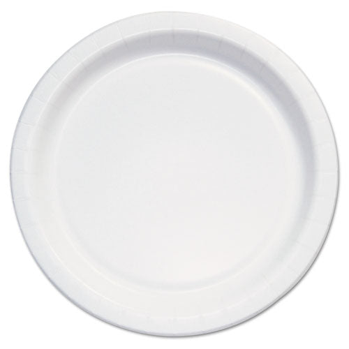 Bare Eco-Forward Clay-Coated Paper Plate, 6" dia, White/Brown/Green, 1,000/Carton