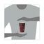 Paper Hot Drink Cups In Bistro Design, 16 Oz, Maroon, 300/carton