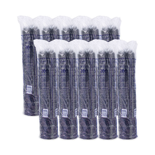 Optima Reclosable Lids For Hot Paper Cups, Fits 10 Oz To 24 Oz Cups, Black, 1,000/carton