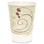 Symphony Design Wax-coated Paper Cold Cups,  9 Oz, Beige/white, 100/sleeve, 20 Sleeves/carton