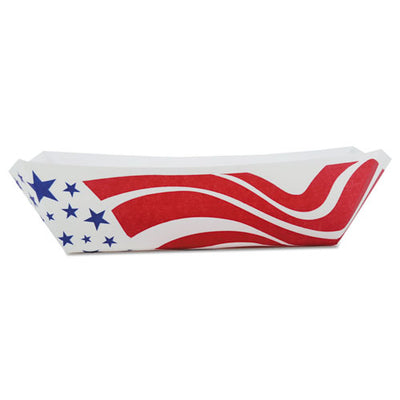 Paper Food Baskets, 3 Lb Capacity, 7.2 X 4.95 X 1.94, Red/white, Paper, 500/carton