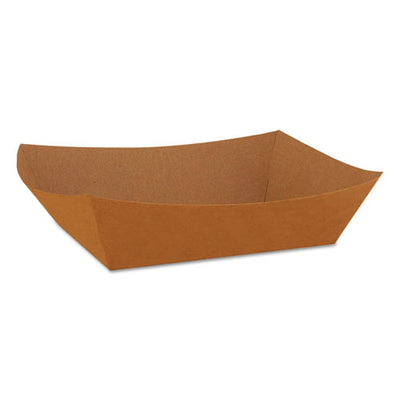 Eco Food Trays, 3 Lb Capacity, Brown Kraft, Paper, 500/carton