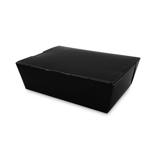 Champpak Carryout Boxes, 7.75 X 5.5 X 2.5, Black, Paper, 200/carton
