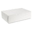 White One-piece Non-window Bakery Boxes, 1/4-sheet Cake Box, 14 X 10 X 4, White, Paper, 100/carton