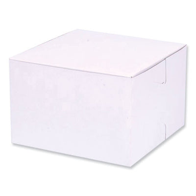 Bakery Boxes, 6 X 6 X 4, White, Paper, 250/carton
