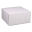 White One-piece Non-window Bakery Boxes, 12 X 12 X 6, White/kraft, Paper, 50/bundle