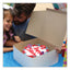 White One-piece Non-window Bakery Boxes, 12 X 12 X 6, White/kraft, Paper, 50/bundle