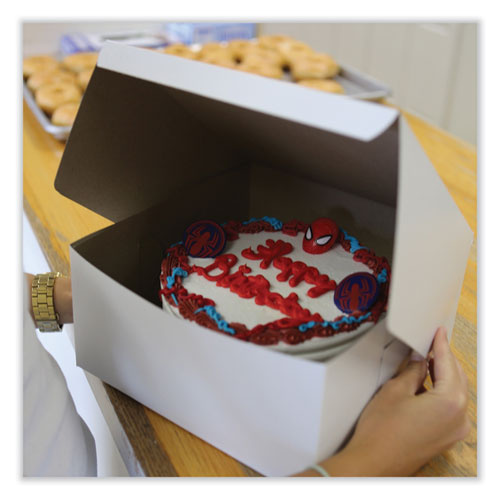 Bakery Boxes, 14 X 14 X 6, White, Paper, 50/carton