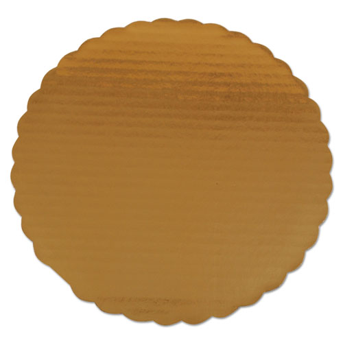 Gold Cake Circles, Single Wall Construction, 14" Diameter x 0.13", Gold, Paper, 100/Carton