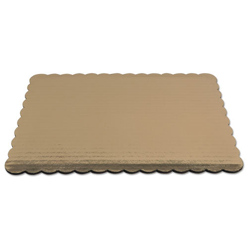 Gold Cake Pads, 1/4 Sheet, 10 x 14, Gold, Paper, 100/Carton