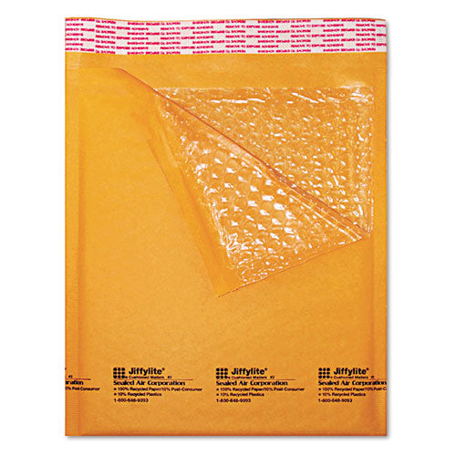 Jiffylite Self-seal Bubble Mailer, #5, Barrier Bubble Air Cell Cushion, Self-adhesive Closure, 10.5 X 16, Brown Kraft, 80/ct