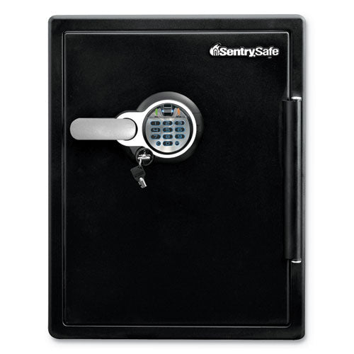 Fire-safe With Biometric And Keypad Access, 1.23 Cu Ft, 16.3w X 19.3d X 17.8h, Black