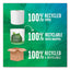 100% Recycled Bathroom Tissue, Septic Safe, Individually Wrapped Rolls, 2-ply, White, 500 Sheets/jumbo Roll, 60/carton