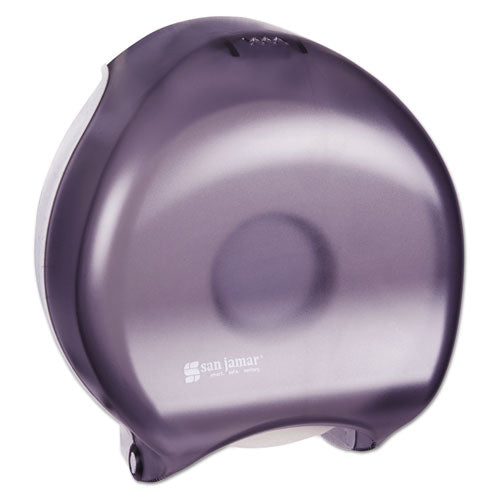 Single 9" Jumbo Bath Tissue Dispenser, Classic, 10.25 X 5.63 X 12, Transparent Black Pearl