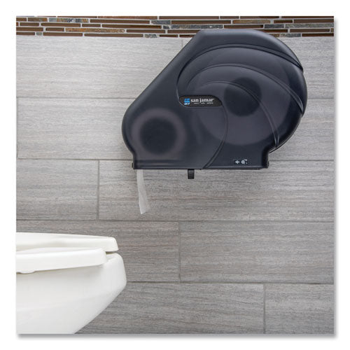 Oceans Reserva Jumbo Tissue Dispenser With Stub, 16.75 X 5.5 X 12.25, Black Pearl