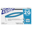 Double Zipper Freezer Bags, 1 Qt, 2.7 Mil, 6.97" X 7.7", Clear, 38 Bags/box, 9 Boxes/carton
