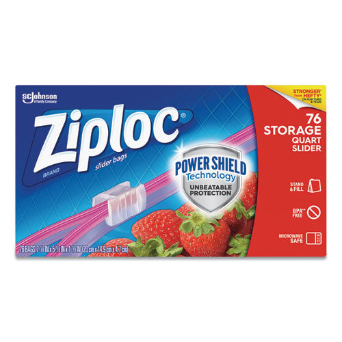 Slider Storage Bags, 1 Gal, 9.5" X 10.56", Clear, 9/carton
