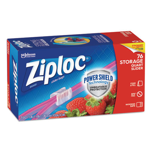 Slider Storage Bags, 1 Gal, 9.5" X 10.56", Clear, 9/carton