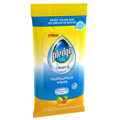 Multi-surface Cleaner Wet Wipes, Cloth, 7 X 10, Fresh Citrus, 25/pack, 12/carton