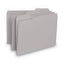 Interior File Folders, 1/3-cut Tabs: Assorted, Letter Size, 0.75" Expansion, Gray, 100/box