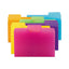 Top Tab Poly Colored File Folders, 1/3-cut Tabs: Assorted, Letter Size, 0.75" Expansion, Yellow, 24/box