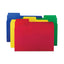 Supertab Top Tab File Folders, 1/3-cut Tabs: Assorted, Letter Size, 0.75" Expansion, Polypropylene, 12/pack