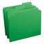 Reinforced Top Tab Colored File Folders, 1/3-cut Tabs: Assorted, Letter Size, 0.75" Expansion, Green, 100/box