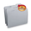 Reinforced Top Tab Colored File Folders, 1/3-cut Tabs: Assorted, Letter Size, 0.75" Expansion, Gray, 100/box