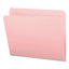 Reinforced Top Tab Colored File Folders, Straight Tabs, Letter Size, 0.75" Expansion, Pink, 100/box