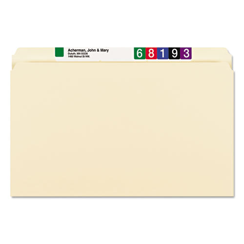 Manila File Folders, Straight Tabs, Legal Size, 0.75" Expansion, Manila, 100/box