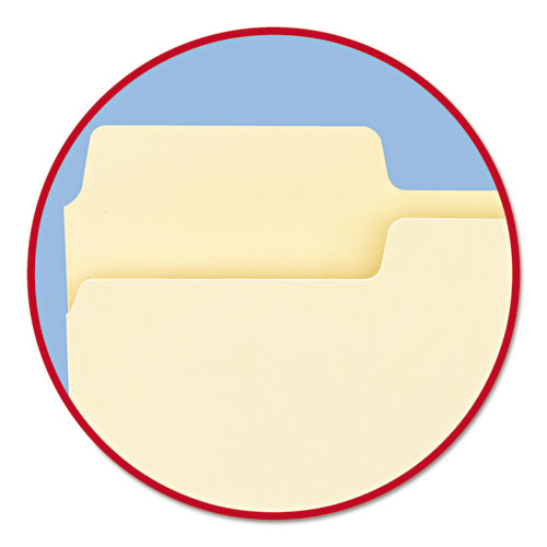 Supertab Top Tab File Folders, 1/3-cut Tabs: Assorted, Legal Size, 0.75" Expansion, 11-pt Manila, 100/box