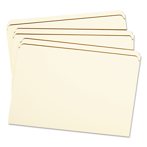 Reinforced Tab Manila File Folders, Straight Tabs, Legal Size, 0.75" Expansion, 11-pt Manila, 100/box
